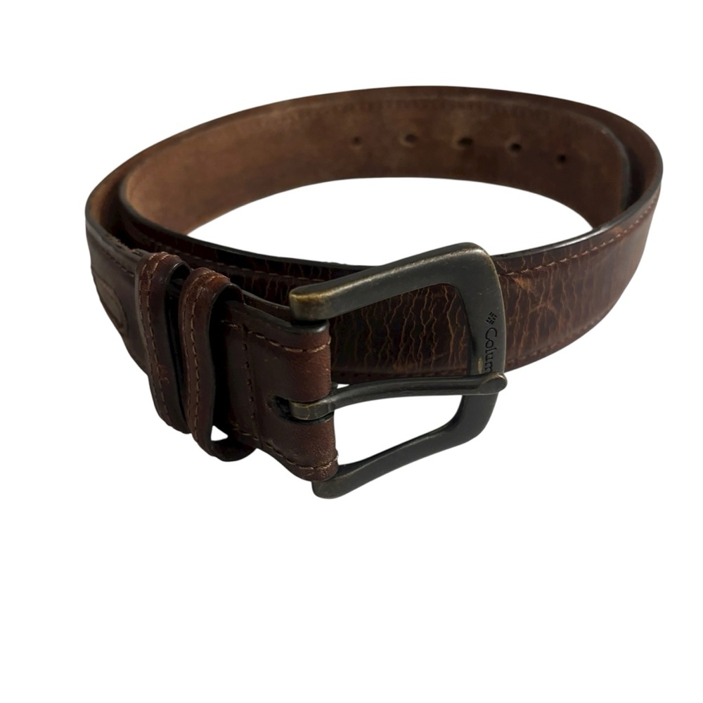 Columbia Brown Genuine Leather Belt Size 36